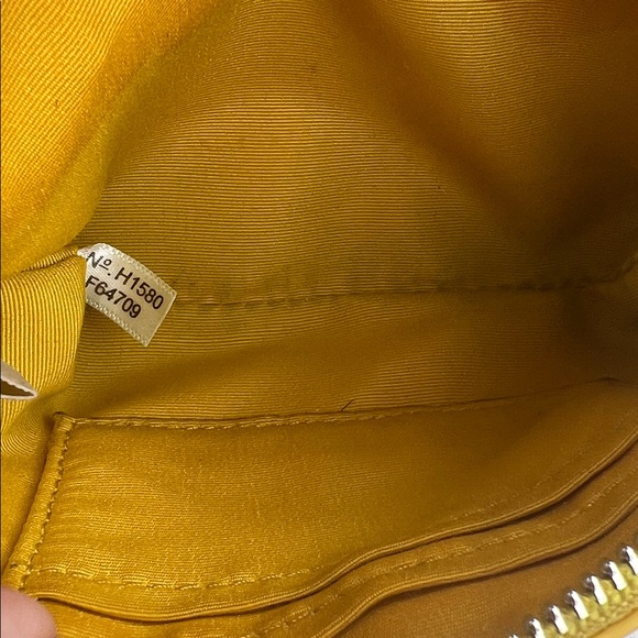 Coach 2015 Mustard Yellow Leather Wristlet - Picture 4 of 6